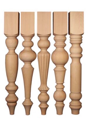 Fa asztallábak azonos magasságokkal, 10x10cm-es keresztmetszettel, gőzölt bükk, TL023
